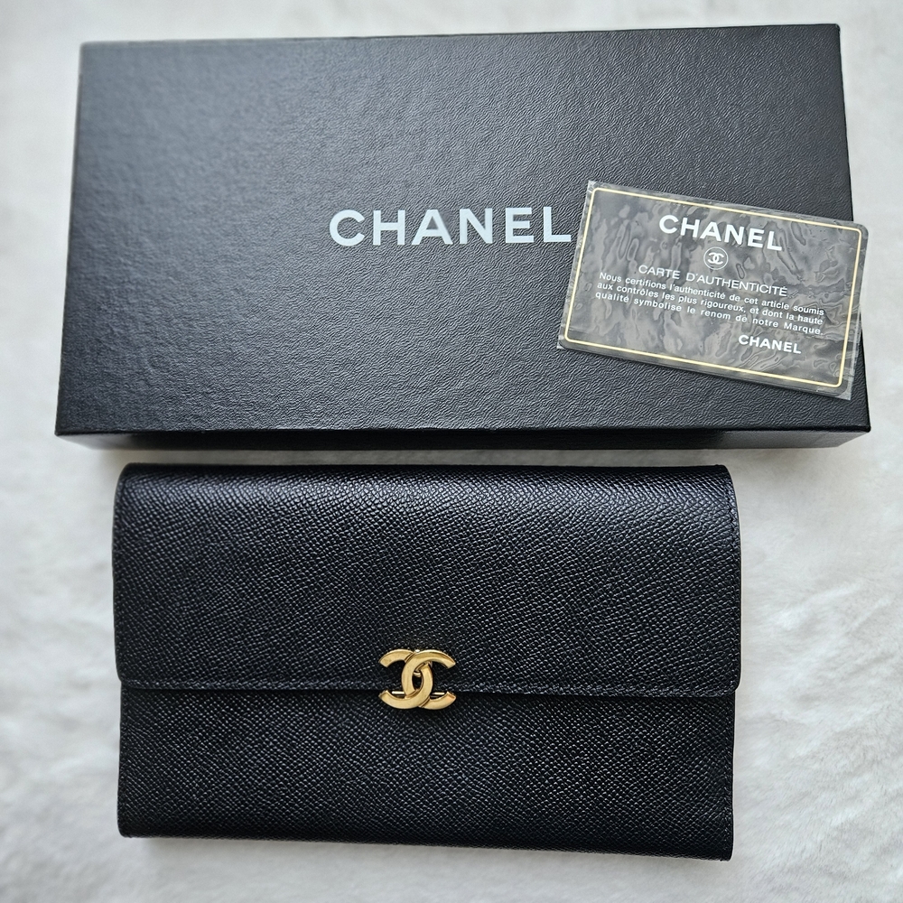 Chanel Black Leather Wallet